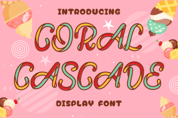 Coral Cascade: A Sweet Blend of Display Font & Candy Charm