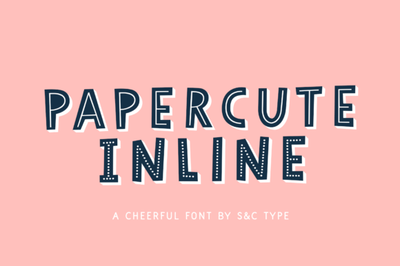 Papercute Inline: A Playful Layered Display Font